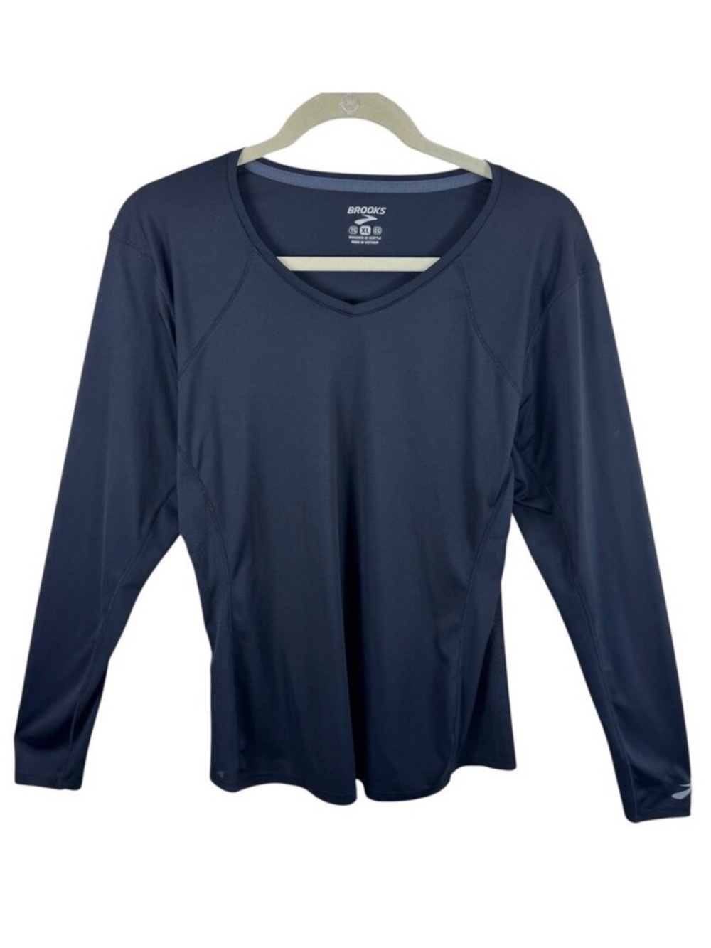 Brooks Black Long Sleeve‎ Lightweight Mesh Athletic Shirt Woman's Size XL